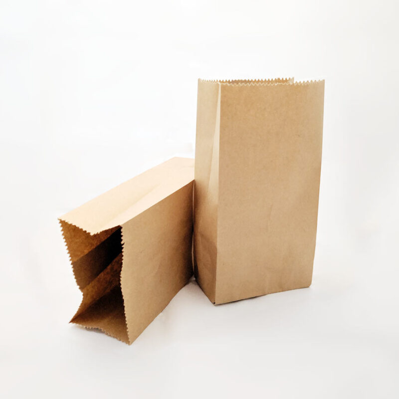 Bolsas de papel Kraft 2lb (10cm x 21cm x 6cm) – Paquete de 20 unidades