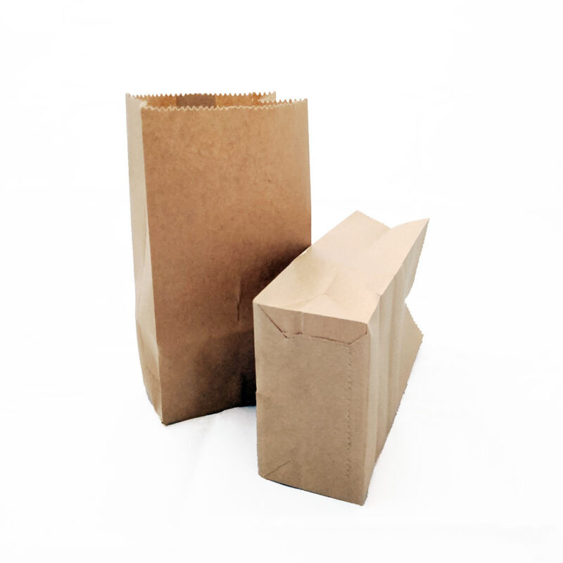 Bolsas de papel Kraft 2lb (10cm x 21cm x 6cm) – Paquete de 20 unidades