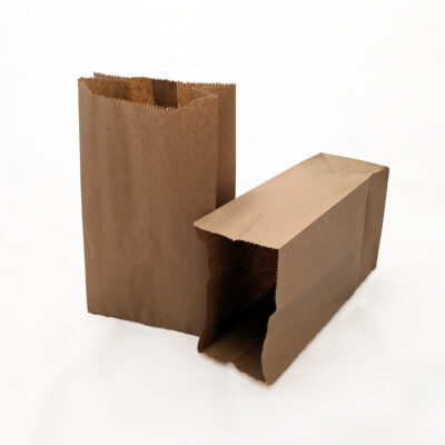 Bolsas de papel Kraft 6lb (15cm x 28.5cm x 10cm) – Paquete de 20 unidades