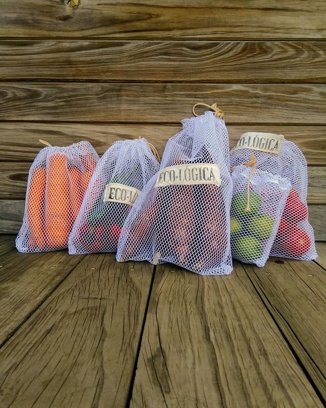 Set de 5 bolsas para frutas y verduras – ECO-LÓGICA