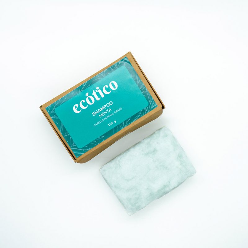Shampoo sólido de menta – Cabello normal a graso – 115 g – Ecótico
