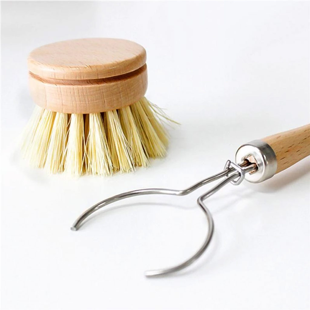 Cepillo para limpieza de platos - hecho a mano con mango de madera y fibras  naturales - Tesoro Tico - Productos Ecológicos y Sostenibles realmente sin  Plástico