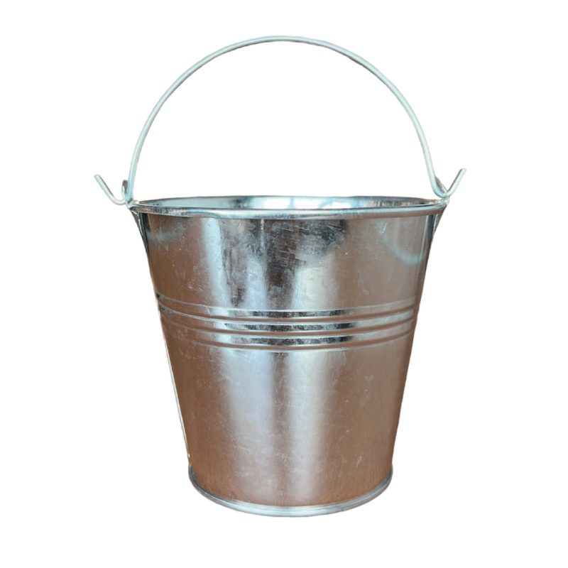 Mini baldes de metal – set de 2 unidades – Altura 9.5 cm