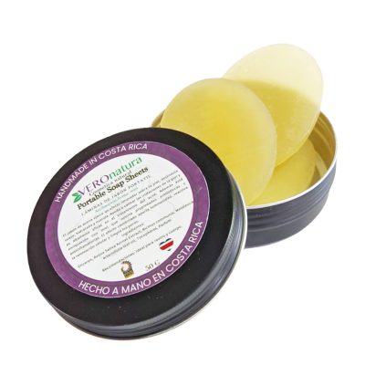 Láminas de jabón portable antibacterial – avena-miel – 50 g – VeroNatura